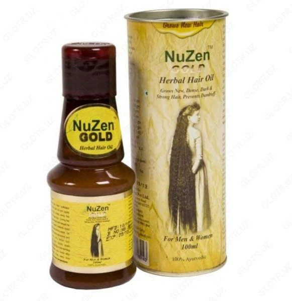 Lechebnoe travyanoe maslo dlya rosta volos - NuZen Gold Herbal Hair Oil