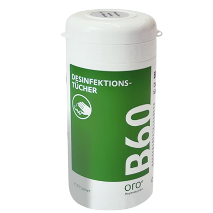 Tarkibida spirt bo‘lgan ho‘l salfetkalar B 60, bankada