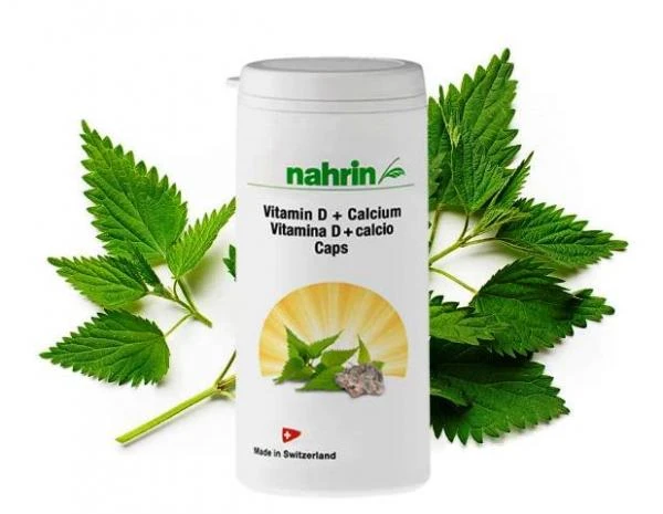 kapsulalar Vitamin D3 + Kalsiy Swiss Nahrin, Shveysariya