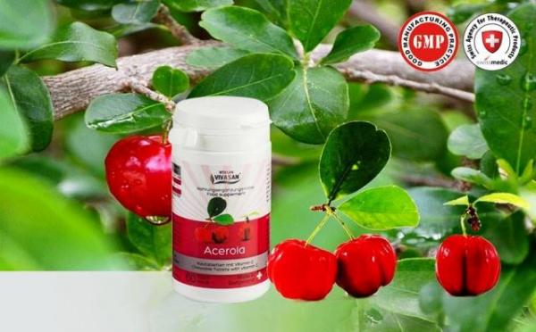 Ацерола (тропическая вишня с витамином С) Vivasan, Швейцария