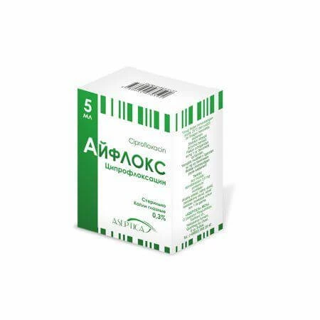 AYFLOKS ko'z tomchilari 5ml 0,3%