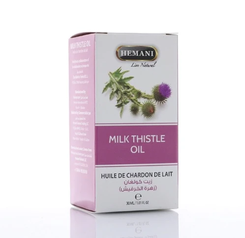 Hemani Milk Thistle yog‘i – jigarni tozalash va organizmni mustahkamlash uchun