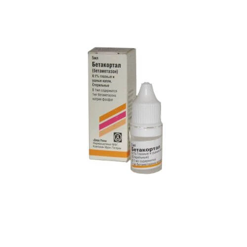 BETAKORTAL ko'z tomchilari i ushnie 5ml 0,1%