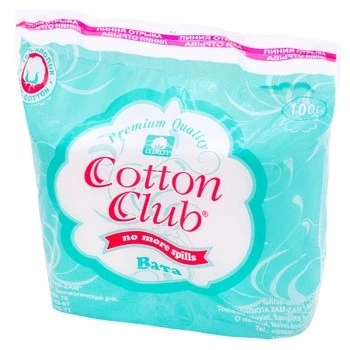 Vata otbelennaya gigroskopicheskaya (nesterilnaya) "Cotton club" 250 gr (rulon)