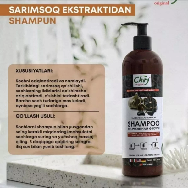 Chey shampun "Black garlik nutricion"