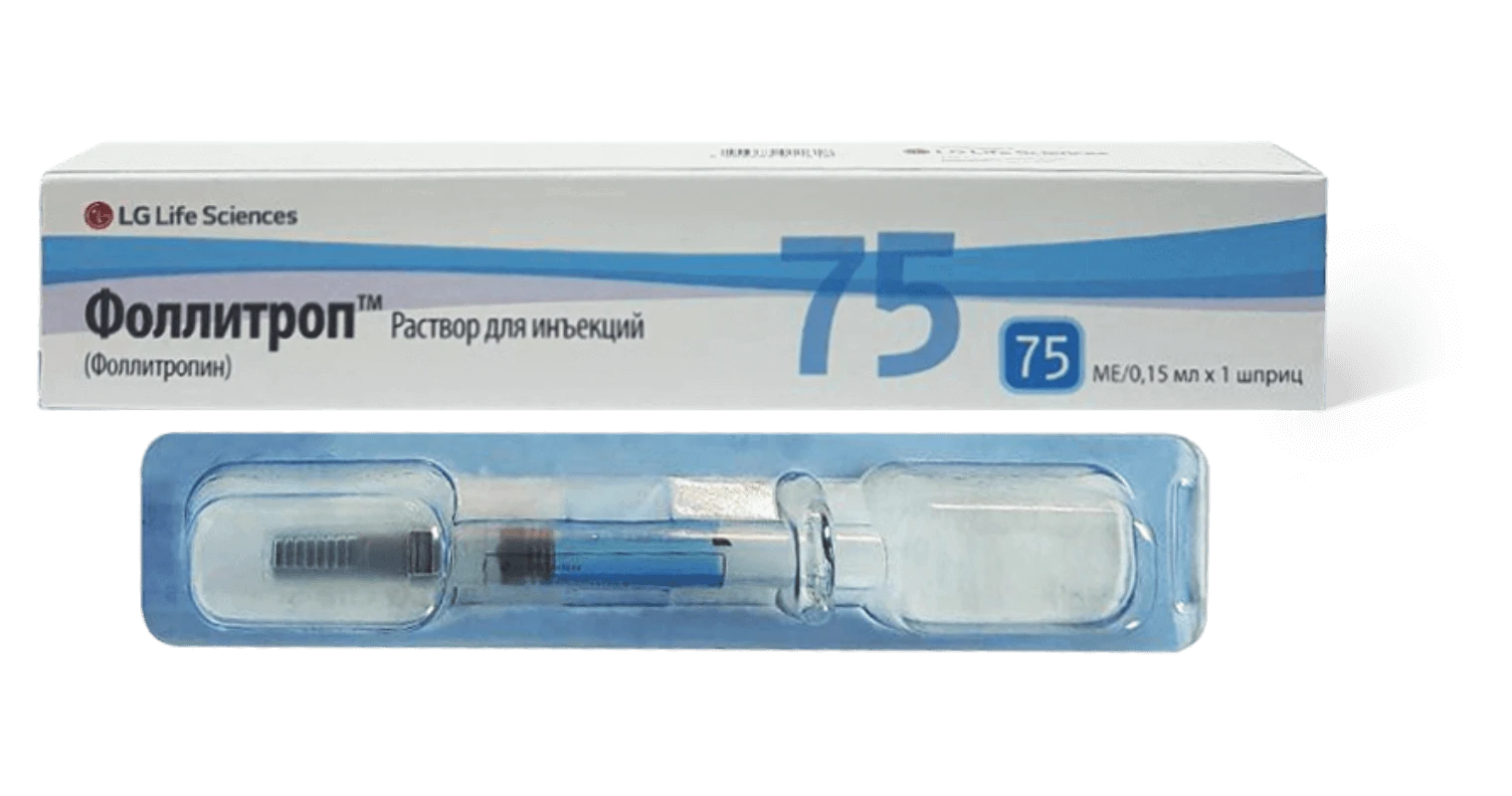 FOLLITROP inyeksiya uchun eritma 150me/0,3ml N1