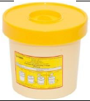 Одноразовая герметичная емкость для утилизации игл, 1 литр