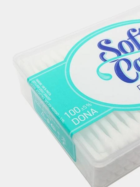 Ватные палочки "Softcare", "Kippers" 100 шт (в мягкой упаковке)