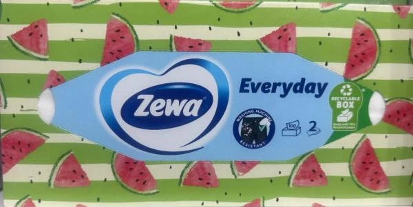 Коробочные салфетки Zewa 2-х слойные 100 штук