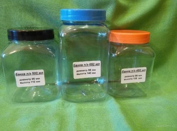 Банка квадратная п/э 1000 мл