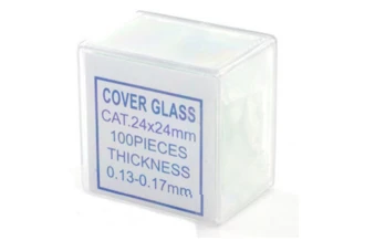 Стёкла покровные для микроскопии, размеры 24х24 мм, (0,13-0,16 мм)