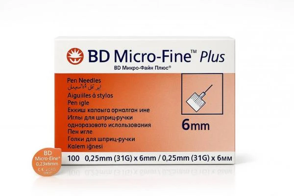 Иглы для шприц-ручки "BD-Micro-Fine Plus" 6 mm №100/№1