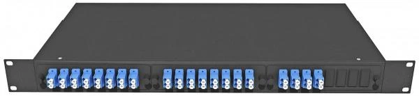 Кросс оптический , стоечный 19", 24 адаптера, 1U, черный
