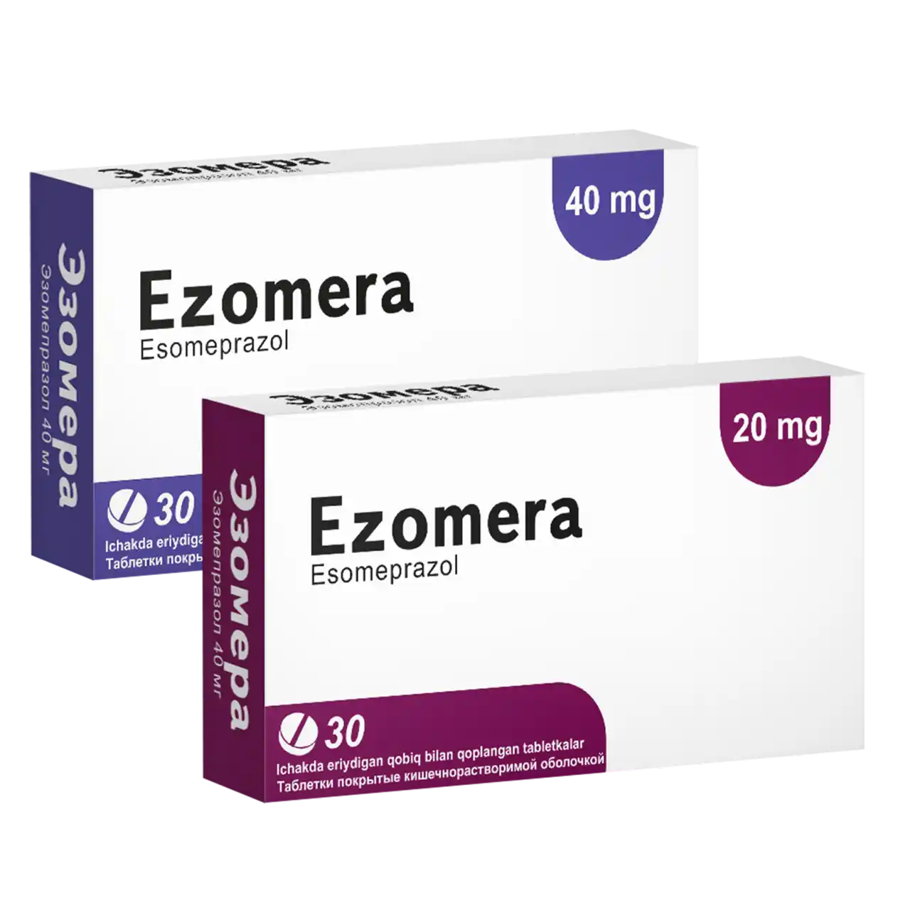 EZOMERA tabletkalari  20 mg, 40 mg N30