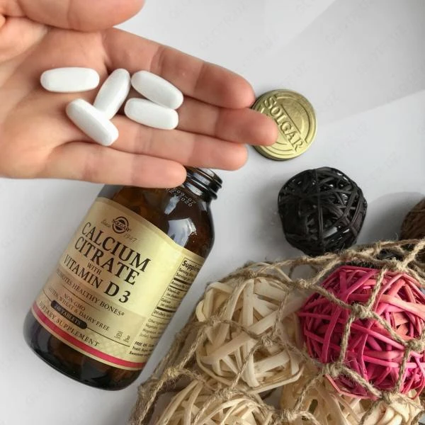 Vitamin D3 bilan Solgar kaltsiy sitrat