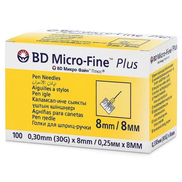 Иглы для шприц-ручки "Novo-Fine" 8 mm №100/№1 (Дания)