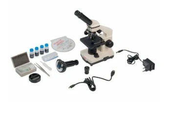 Mikroskop shkolniy Evrika 40x-1280x s videookulyarom v keyse