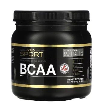 Аминокислоты с разветвленной цепью в порошке California Gold Nutrition, BCAA, AjiPure, 454 г (16 унций)