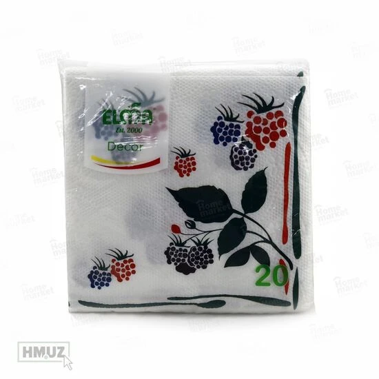 Салфетки Elma 33х33 Decor (237) малина, 50 шт