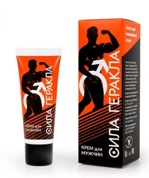 Hayajonli samimiy krem bioritmlari Gerkulesning kuchi, 15 ml