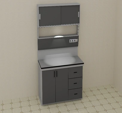 Стол лабораторный 1500*700*2100 мм, модель 2