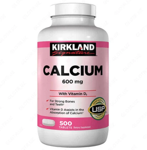 Kalsiy + Vitamin D3 Kirkland Calcium 600mg (500 sht.)