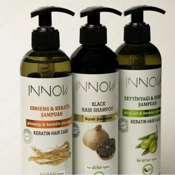 Barcha turdagi sochlar uchun INNOVA "Ginseng va Keratin" shampuni