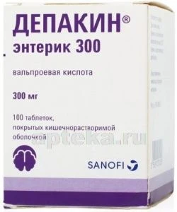 ДЕПАКИН 300 ЭНТЕРИК 0,3 таблетки N100