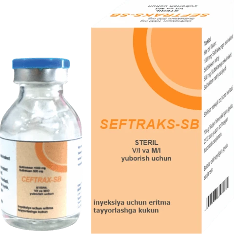 ЦЕФТРАКС СБ порошок 1000мг/500мг N1