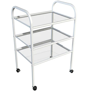 930 * 600 * 470 mm uchta javonli asboblar aravachasi