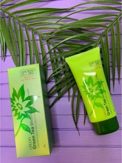 Солнцезащитный крем для лица Cellio Green Tea Whitening Sun Cream SPF50