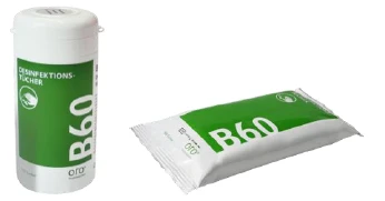 Spirtosoderjashie vlajnie salfetki B 60, v upakovke