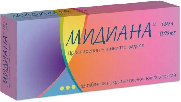 МИДИАНА таблетки 3мг/0,03мг N21