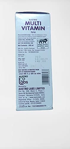 Мультивитаминный сироп Multi vitamin syrup Austro lab