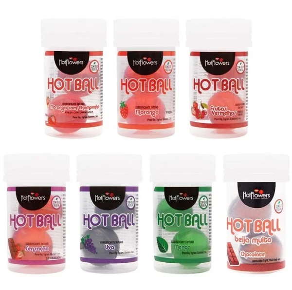 Лубрикант на масляной основе в виде двух шариков с охлаждающим эффектом