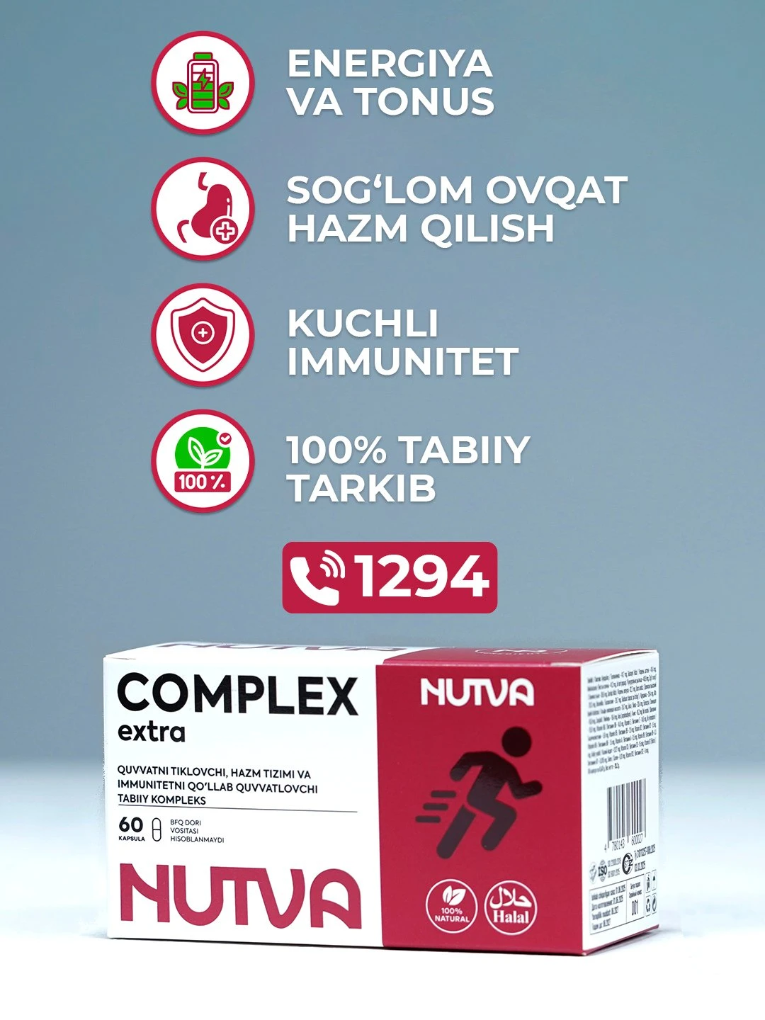 NUTVA COMPLEX EXTRA kapsulalar N60