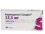 KARVEDILOL SANDOZ 0,0125 tabletkalari N30