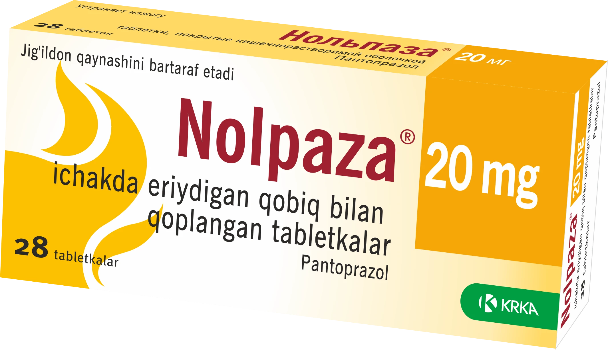 NOLPAZA tabletkalari 20mg N28