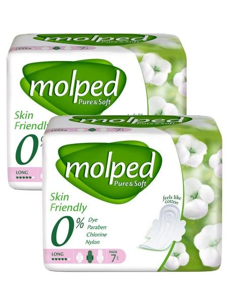 Гигиенические прокладки pure & soft long 7 шт molped