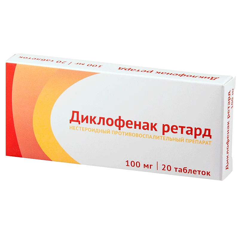 DIKLOFENAK RETARD 0,1 tabletkalari N20
