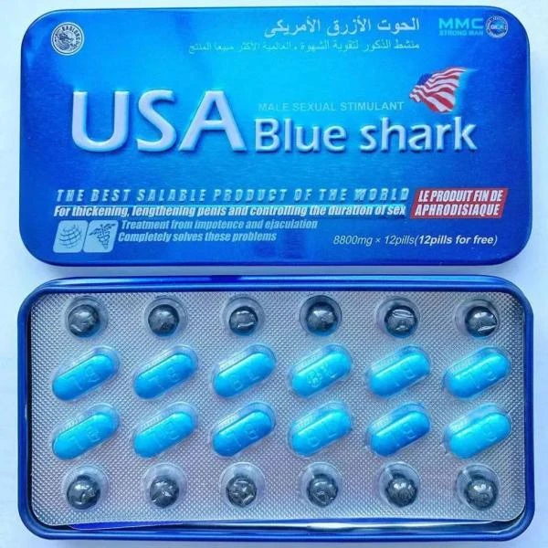 Мужской препарат USA Blue Shark - Голубая акула (12 таблеток)