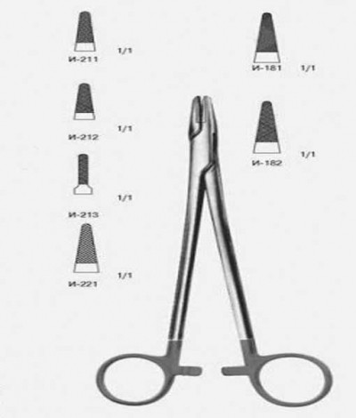 Иглодержатель общехирургический с твердосплавными пластинами, 140мм