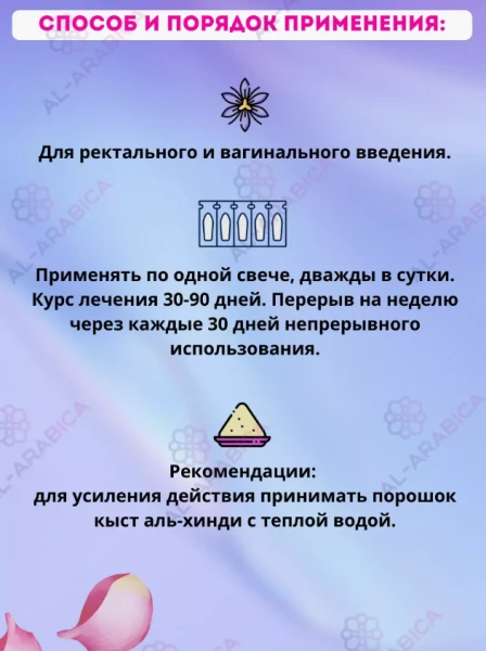 Натуральные фитосвечи для женщин