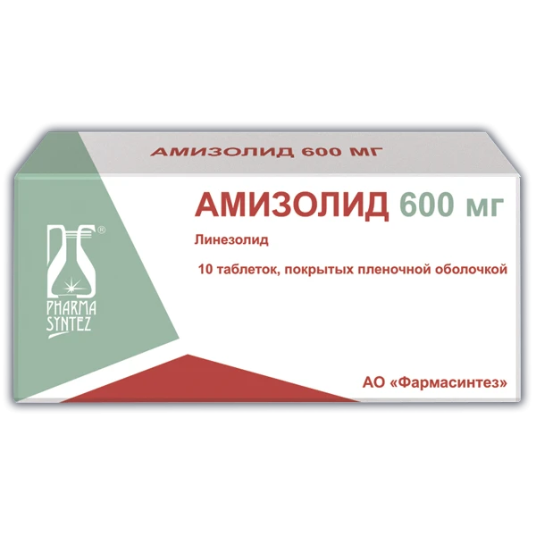 AMIZOLID tabletkalari 600mg N10