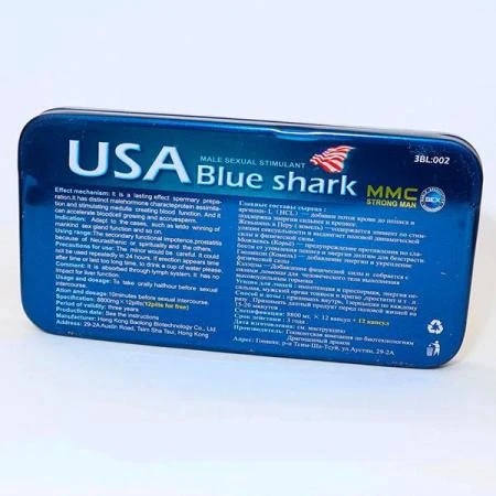 Мужской препарат USA Blue Shark - Голубая акула (12 таблеток)