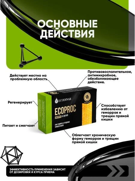 Gemorroy va Rektum yoriqlari uchun "ECOPROC" fitosvechlari
