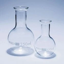 Варочные колбы, плоское дно, узкое горлышко, Pyrex