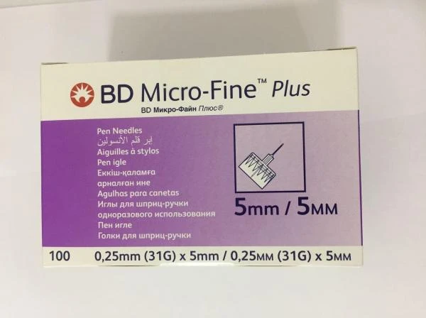Igli dlya shpris-ruchki "BD-Micro-Fine Plus" 5 mm №100/№1