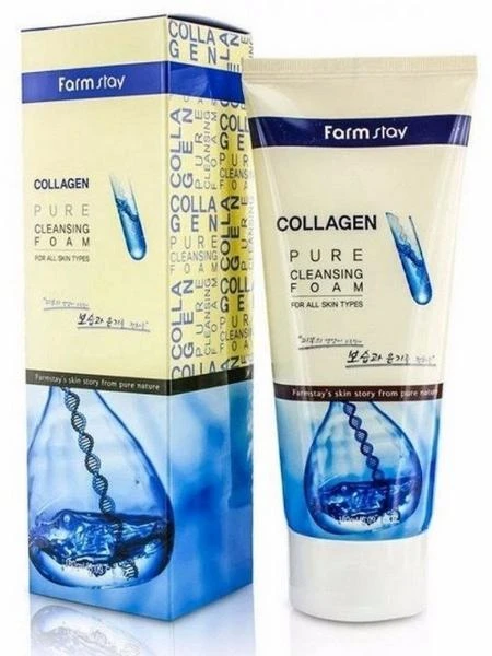 Пенка очищающая с коллагеном collagen pure cleansing foam 5520 FarmStay (Корея)