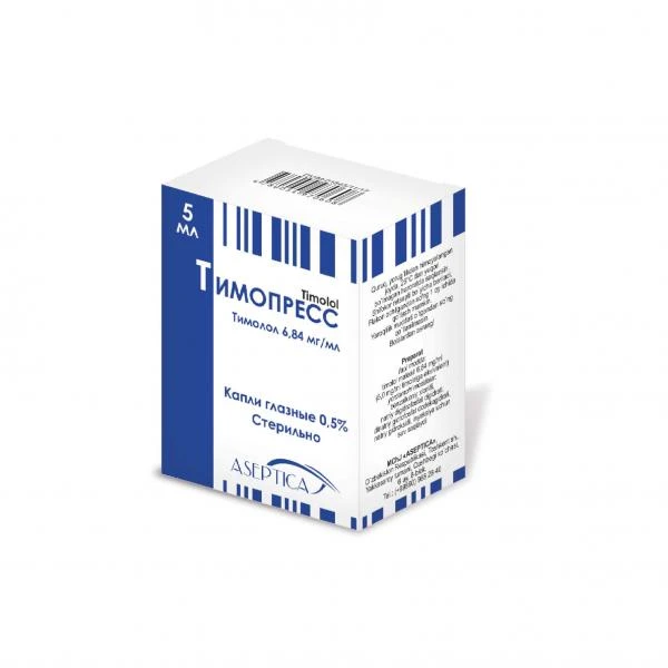 TIMOPRESS ko'z tomchilari 5ml 0,5%